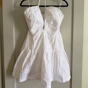 Anthropologie White Cotton Dress